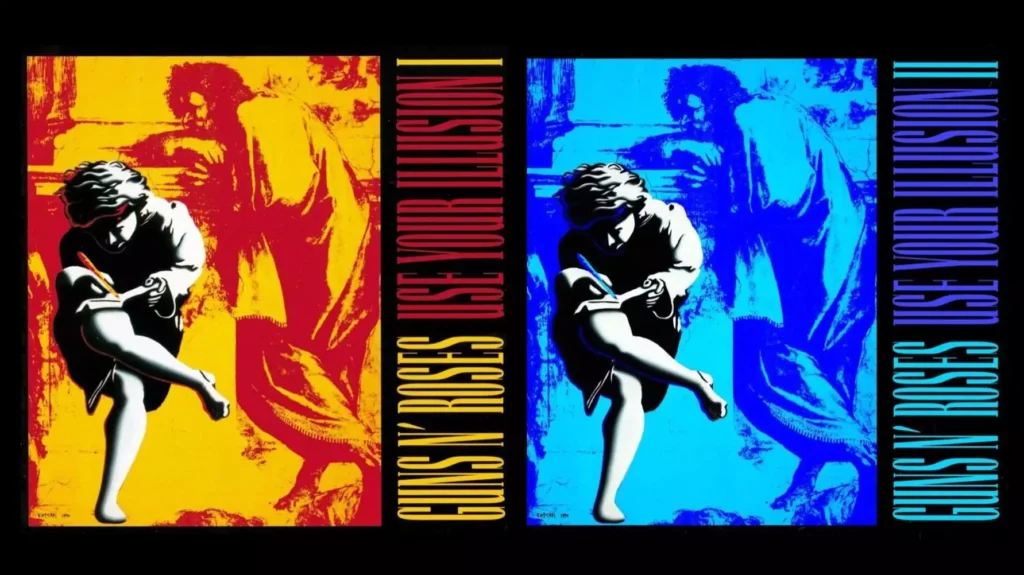 کاور آلبومهای Use Your Illusion I و Use Your Illusion II از گانز ان روزز