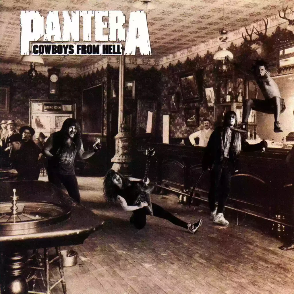 کاور رسمی آلبوم Cowboys from Hell از پنترا منتشرشده در سال ۱۹۹۰
