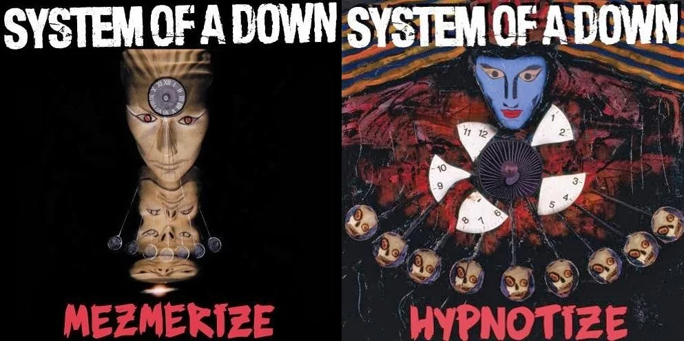 کاور آلبومهای Mezmerize و Hypnotize از System of a Down